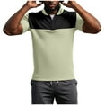 thumbnail image 4 of DAFPZW Men's Fashion Shirts Vintage Color Block Knitting Shirt Casual Slim Fit Golf Shirts Spring Summer Tops, 4 of 6