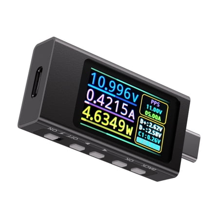 USB Type C Charging Monitor Voltage Current Tester With Portable Design Aluminum Digital Ammeter Voltmeter