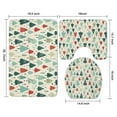 thumbnail image 3 of Beige Christmas Tree Pattern Bathroom Rugs Sets 3 Piece,Toilet Cover Set,Absorbent Non Slip Bathroom Mats Sets with U-Shaped Contour Rug Toilet Rug Set, 3 of 5
