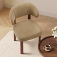 thumbnail image 5 of AFO Modern Velvet Solid Print Dining Side Chairs, Khaki (Set of 4), 5 of 9