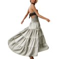 thumbnail image 5 of Women Casual Skirt Polyester Spandex Simia Full with Pocket Long Boho Style Skirt, 5 of 5