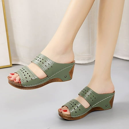 

Summer Ladies Fashion Thick Bottom Fish Mouth Increased Buckle Sandals