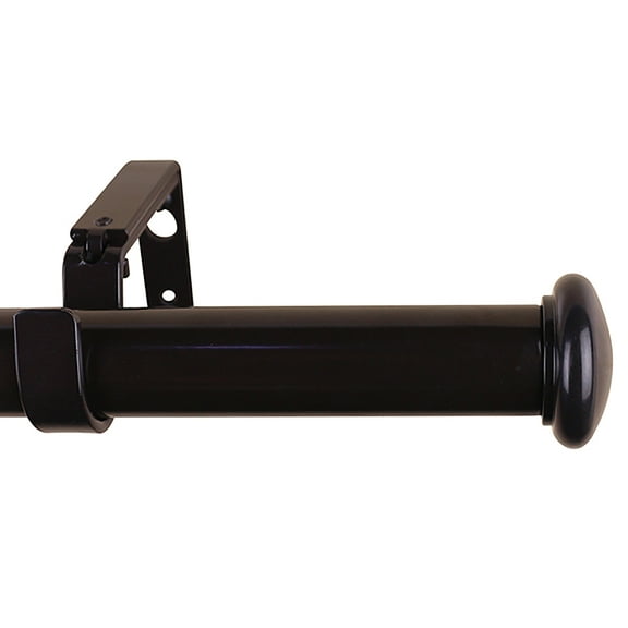 MERIVILLE 1-Inch Diameter Granville End Cap Single Window Treatment Curtain Rod, 84-Inch to 120-Inch, Oil-Rubbed Bronze
