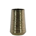 thumbnail image 1 of Vase Rond en Céramique avec Design Peigné, Moyen, Or, 1 of 1