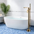 thumbnail image 4 of Wowow Single Handle Freestanding Tub Faucet with Hand Shower in Brushed Gold, 4 of 8