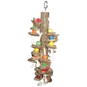 A & E Cage Company Happy Beaks Real Wood Hanging Cylinders Bird Toy