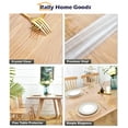 thumbnail image 6 of Rally Home Goods Indoor Outdoor Heavy Duty Premium Crystal Clear Vinyl Rectangular Tablecloth, Waterproof Wipeable Plastic Protector Cover for Tables 55 x 72 Inch, Seats 4 - 6, 6 of 7