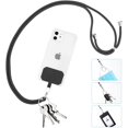 thumbnail image 4 of Phone Lanyard, Adjustable Universal Cell Phone Cord Strap, Phone Tether, for Neck Strap Crossbody Strap Wrist Strap, Compatible with most Phone Cases, with Keychain and Patch - Black, 4 of 5