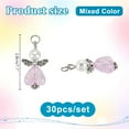 thumbnail image 2 of 30pcs Angel Charms Mixed Angel Wing Pendants Guardian Charms Heart Glass Bead for Jewelry Necklace Bracelet Earring Making DIY Craft Easter Decoration Mixed Color, 2 of 6