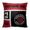 Toronto Raptors NBA "Color Block" Personalized 18" x 18" Pillow