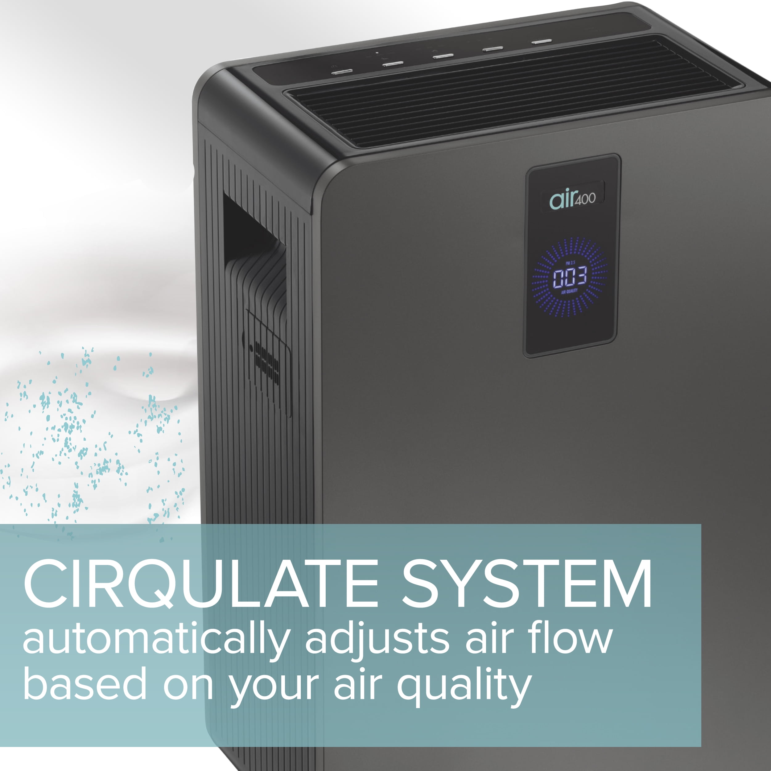 BISSELL air400 Air Purifier with High Efficiency Filter and CirQulate System, 423 sqft, 24791