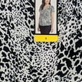 thumbnail image 2 of Hilary Radley Women's Short Sleeve Printed Blouse (Off-White/Navy, Small), 2 of 4