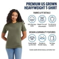 thumbnail image 3 of Crown Craze® Women’s Beefy-T Short Sleeve T Shirt, 100% Ring-Spun Cotton Crew Neck Casual Tee (Maroon, XL), 3 of 7
