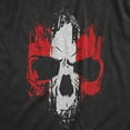 thumbnail image 2 of Mens Grunge Striped Skull T Shirt Awesome Cool Tough Skeleton Tee for Guys Graphic Tees, 2 of 9