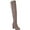 Taupe, variant on Journee Womens Maya Wide Calf Block Heel Over The Knee Boots