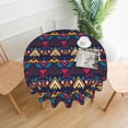 thumbnail image 1 of ZICANCN Round Table Cloths 60 Inch, Exotic Style Tribal Geometry Table Cover Waterproof Washable Outdoor Picnic Tablecloth, 1 of 8