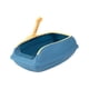 thumbnail image 5 of Caja de arena para gatos, orinal portátil con lado alto, contenedor de arena para gatos, semicerrado, fácil de limpiar, bandeja de arena para gatos de L Azul, 5 of 8