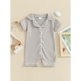 thumbnail image 6 of nvzhuang Baby Boys Jumpsuit, Short Sleeve Button-down Summer Romper Clothes for Casual Daily, 6 of 9