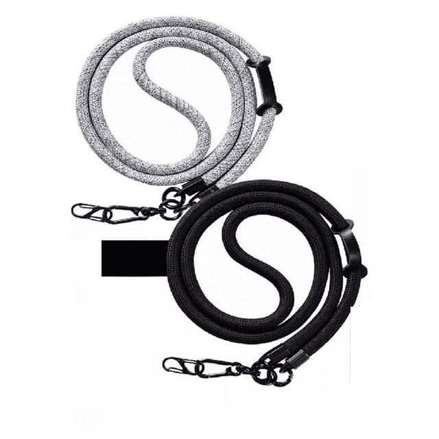 2pzs Colgantes Y Correas Celular Cuerpo Moda Ajustable 10mm negro-gris