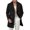 Black, variant on Oversized Mens Trench Coat Men's Solid Anorak Jacket Warm Casual Outerwear Coat with Zipper Fly and Black M