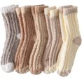 thumbnail image 7 of 5Pairs Warm & Cozy Gifts for Women, Fluffy Fuzzy Sock, Plush Sleeping Slipper Socks - Soft Warm Fabric, 7 of 7