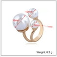 thumbnail image 3 of Imitation Pearl Adjustable Open Ring Minimalist Joint Finger Band Fashion Jewelry Accessory for Women Elegant Style, 3 of 7