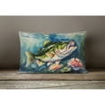 thumbnail image 2 of Largemouth Bass Throw Pillow 12 in x 16 in, 2 of 4