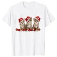 thumbnail image 5 of Camiseta Kawaii de gato de Navidad para mujer, camiseta de manga corta Harajuku, Camisetas de moda Y2k, ropa Ulzzang para mujer, 5 of 5