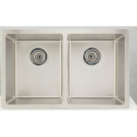 American Imaginations 32-in. W CSA Approved Stainless Steel Kitchen Sink With 2 Bowl And 18 Gauge AI-27668