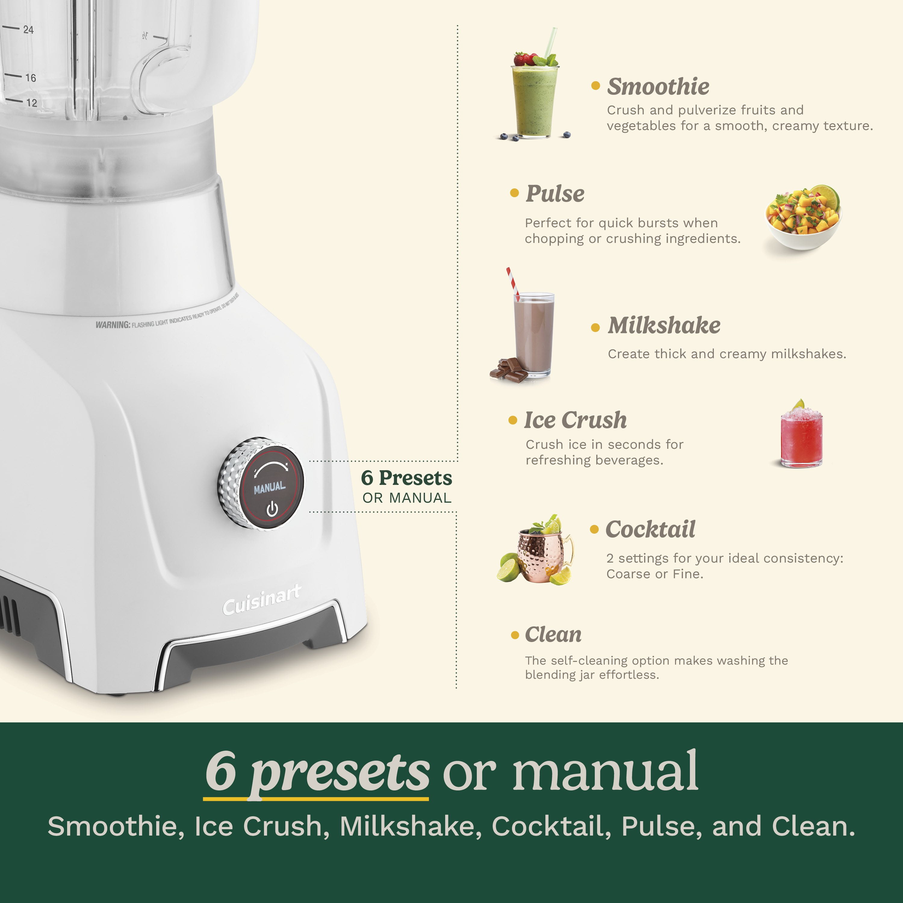 Cuisinart Hurricane 48 oz Glass Jar Blender, BL-200