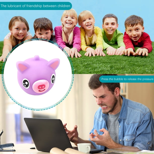 Juguetes para bebés, juguetes de descompresión, lindos juguetes sensoriales para bebés para niños (cerdo morado)