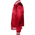 thumbnail image 3 of Augusta Sportswear Womens Augusta Satin Baseball Jacket/Striped Trim Red/White 3X-Large, 3 of 3