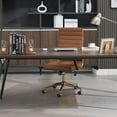 thumbnail image 6 of Okeysen Gold Office Desk Chair, Ergonomic Leather Modern Conference Room Chairs, Executive Ribbed Height Adjustable Swivel Rolling Golden Chair for Home Office., 6 of 8