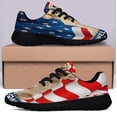 thumbnail image 3 of Golden Retriever Dog 4th Of July American flag Shoes Sneakers Black Size 3.5, 3 of 7