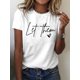 thumbnail image 1 of [Letter Print] Women's Casual Crew Neck T-Shirt | Regular Fit | Everyday Top | Spring/Summer/Fall, 1 of 4