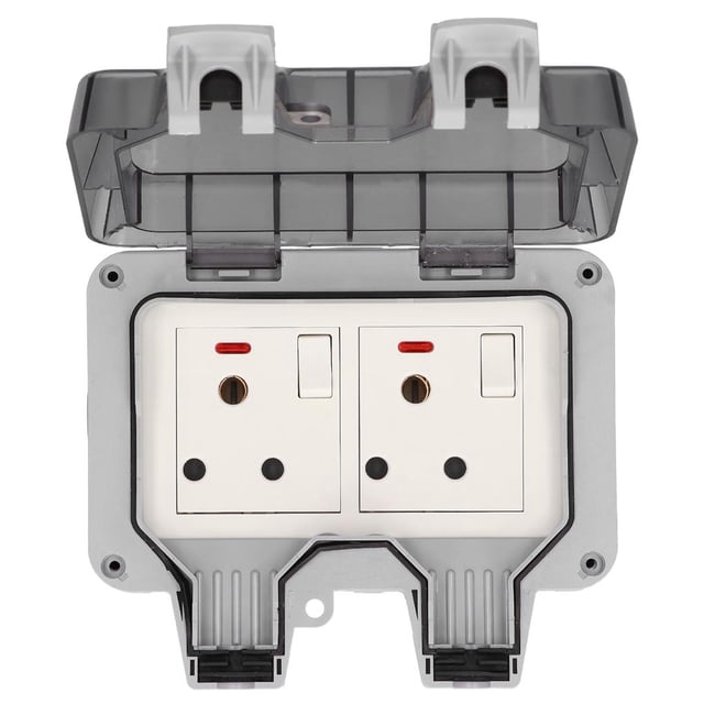 Enchufe Resistente A La Intemperie Para Exteriores Ip66 Impermeable Europeo 6 Agujeros 15A Interruptor De Carga A Prueba De Lluvia Toma De Corriente Industrial Para Baño Jardín Methold HA018995-00