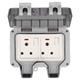 thumbnail image 1 of Enchufe Resistente A La Intemperie Para Exteriores Ip66 Impermeable Europeo 6 Agujeros 15A Interruptor De Carga A Prueba De Lluvia Toma De Corriente Industrial Para Baño Jardín Methold HA018995-00, 1 of 7