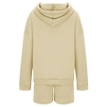 thumbnail image 4 of Track Suits for Women Set Long Sleeve Half Zip Hoodie and Shorts 2 Piece Matching Set Sweat Shorts Sets Spring Fall Outfits, 4 of 4