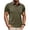 Army Green, variant on Short Sleeve Men'S Dress Shirts Collared Button Western Style Blue Tops Solid Retro Vintage Modern Polos Blue,M