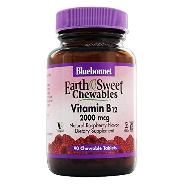 Nutrition EarthSweet Vitamin B12 2000 mcg Chewables, Natural