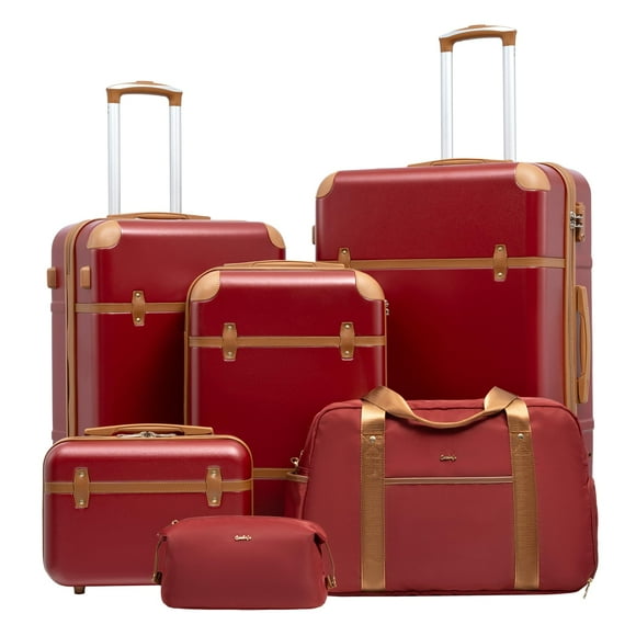 Set de equipaje Coolife, maleta de 3 piezas, policarbonato, tapa dura con cierre TSA
