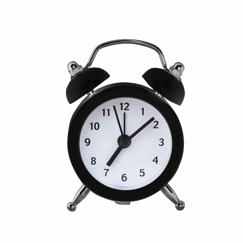 Machinehome Best Choice Mini Round Alarm Clock Desktop Table Bedside