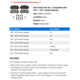 thumbnail image 2 of Rear Brake Pad Set - Compatible with 2011 - 2017 Honda Odyssey 2012 2013 2014 2015 2016, 2 of 2
