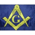 thumbnail image 7 of 3x5 Embroidered Mason Masonic Lodge Double Sided 210D Nylon Flag 3'x5' Clips, 7 of 7