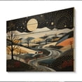 thumbnail image 2 of Designart "Blue And Gold Modern African horizon IV" Modern Print on Natural Pine Wood, 2 of 5