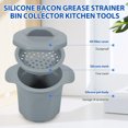 thumbnail image 4 of EIGTHTAIL 2 Pcs Récipient à Graisse de Bacon Antiadhésif en Silicone avec Filtre 310ml Pot à Graisse Résistant à la Chaleur pour Cuisine Maison, 4 of 10