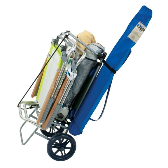 RIO Beach Wonder Cart Utility Beach Cart, Instant Table, Grey