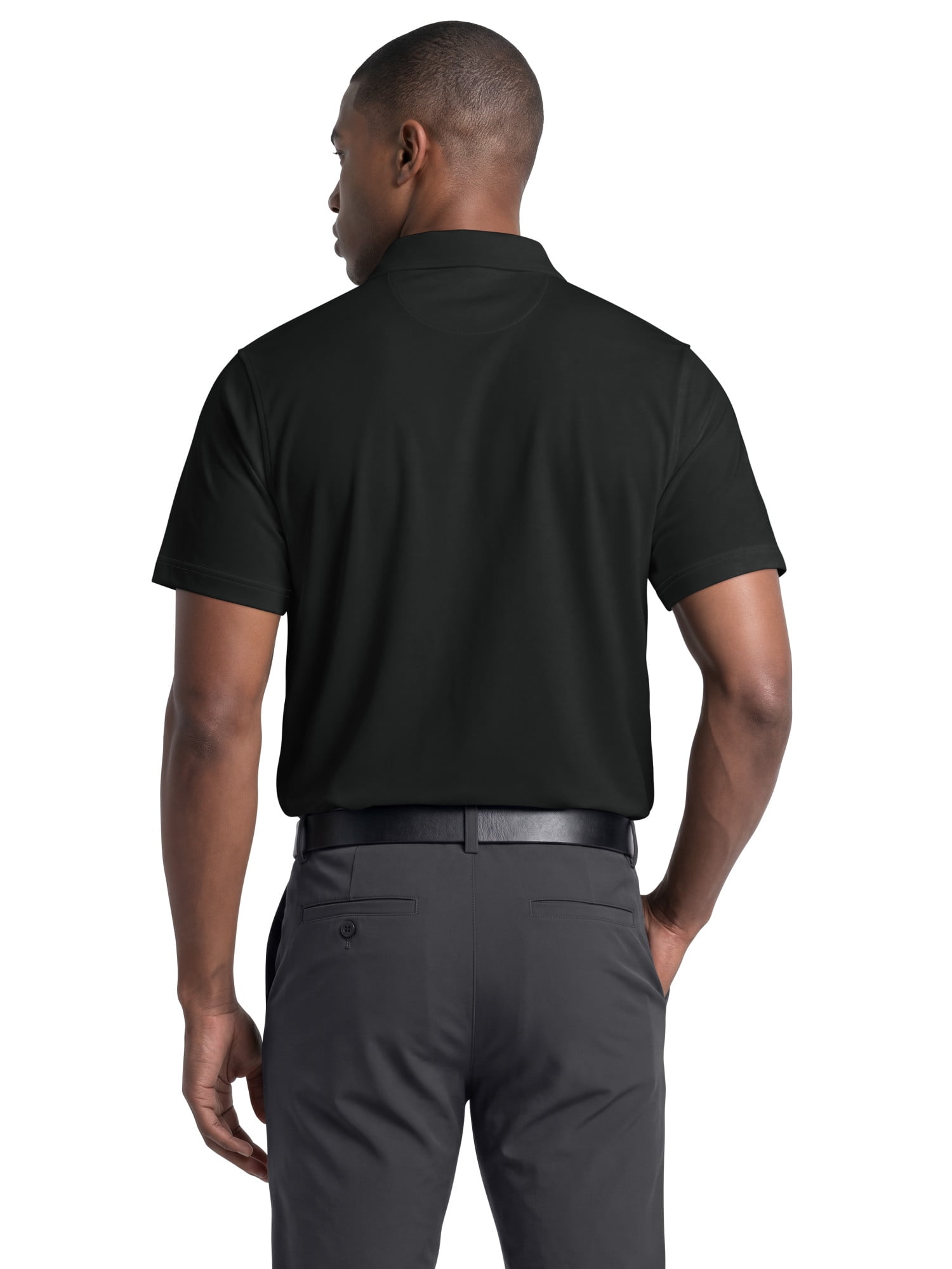 Ben Hogan Performance Men's & Big Men's Fading Stripe Front Panel Short Sleeve Golf Polo Shirt, Sizes S-4XLT