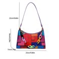 thumbnail image 1 of Bolsa Geométrico Hit Color Underarm Bag Mujeres Casual Cadena Clutch (Púrpura) Ehuebsd Para Estrenar, 1 of 9