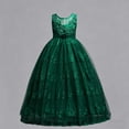 thumbnail image 7 of ATOGUTA Homecoming Dresses for Teens Green Sleeveless Tulle Long Formal Wedding Pageant Party Fancy Princess Ball Gown Dresses 5T-15, 7 of 7